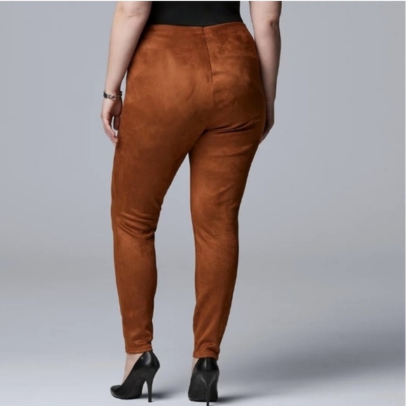 🍂 COGNAC SUEDE LEGGINGS - Picture 3 of 4